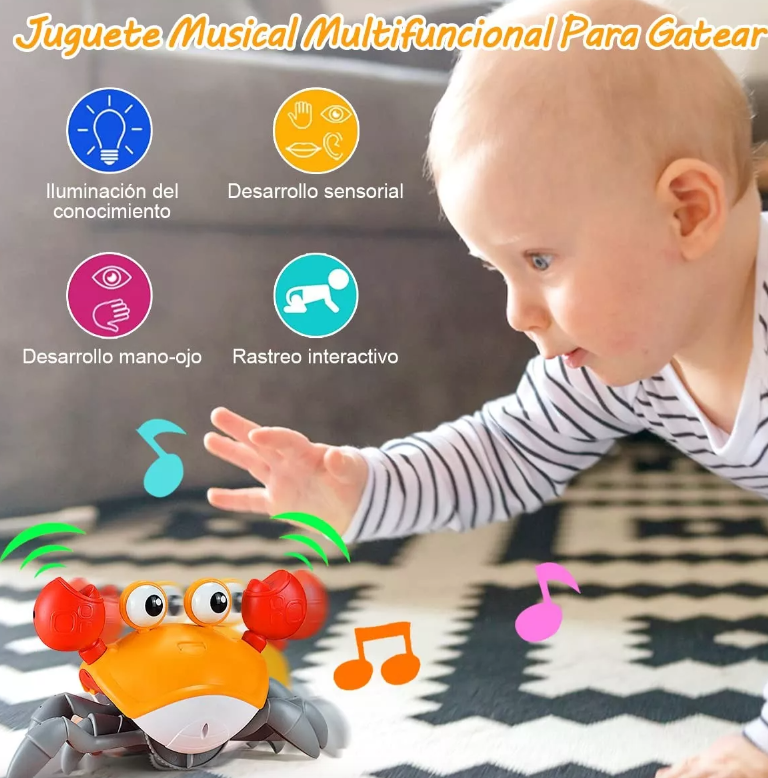 JUGUETE CANGREJO CAMINADOR CON CARGA USB