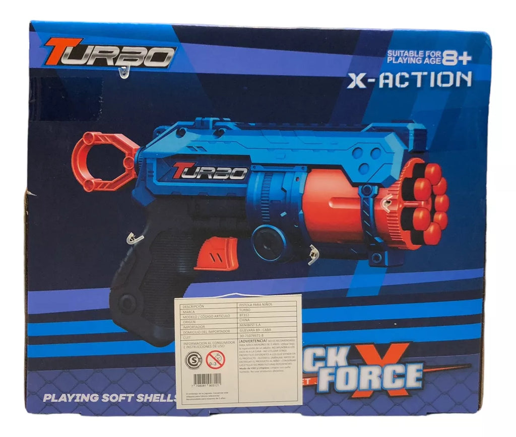 PISTOLA JUGUETE ATTACK FORCE X 12