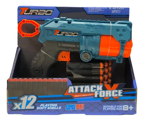 PISTOLA JUGUETE ATTACK FORCE X 12