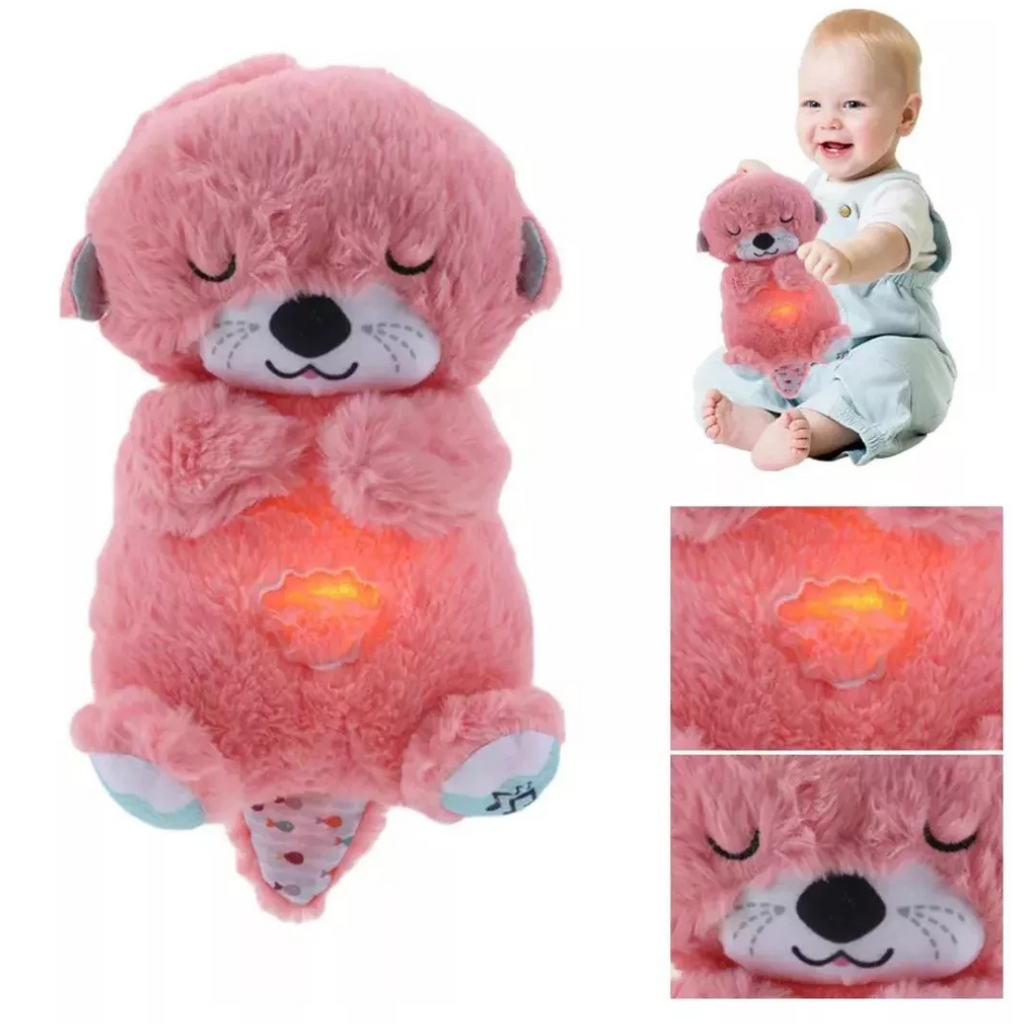 Nutria de Peluche Calmante Rosa