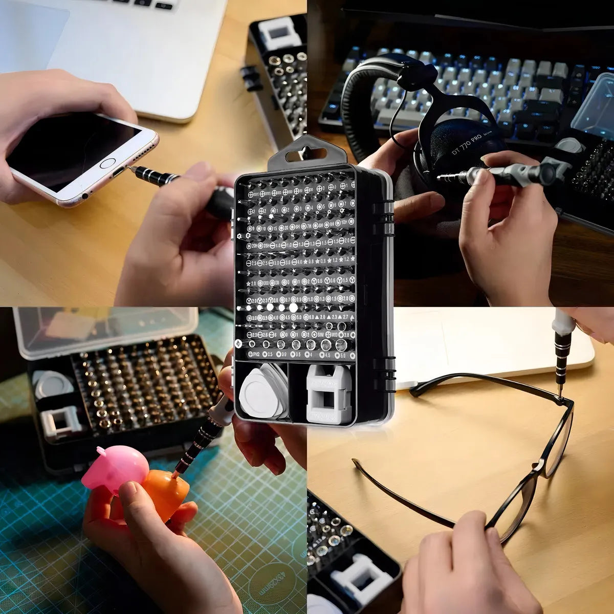 Kit Desatornillador Herramientas 115 Pc